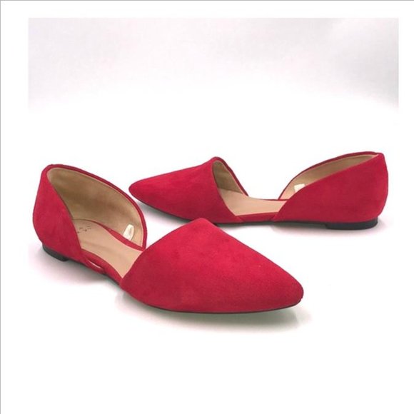 a new day Shoes - A NEW DAY Red Faux Suede Flats